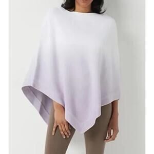 Barefoot Dreams CozyChic Ultralite Ocean Breeze Poncho in Ombre Soft Violet NWT!